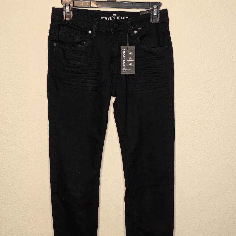NWT Steve's Jeans Women's Stretch Denim Mid-Rise Slim Fit Jeans, Size 12
